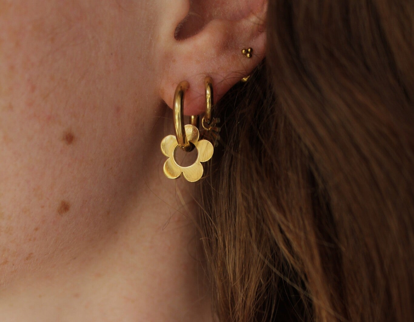 Belle fleur - Boucles d'oreilles - Acier inoxydable