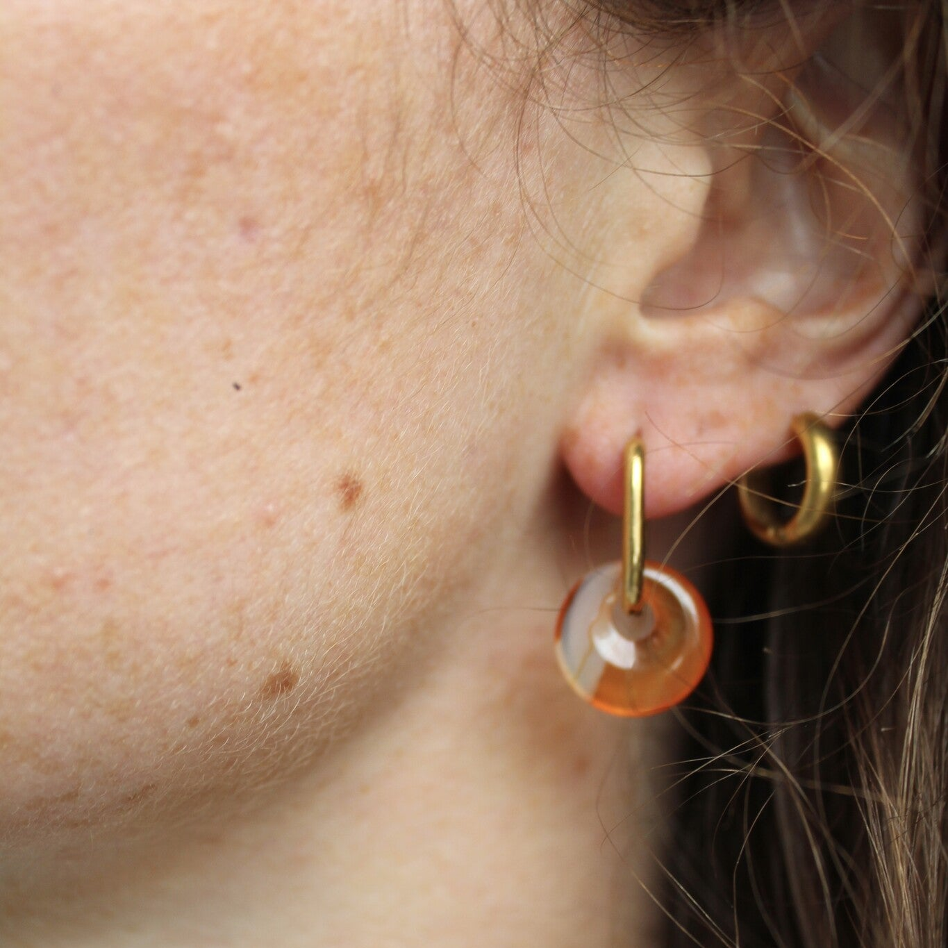 Tiny Tirza - Boucles d'oreilles - Pierre naturelle - Acier inoxydable