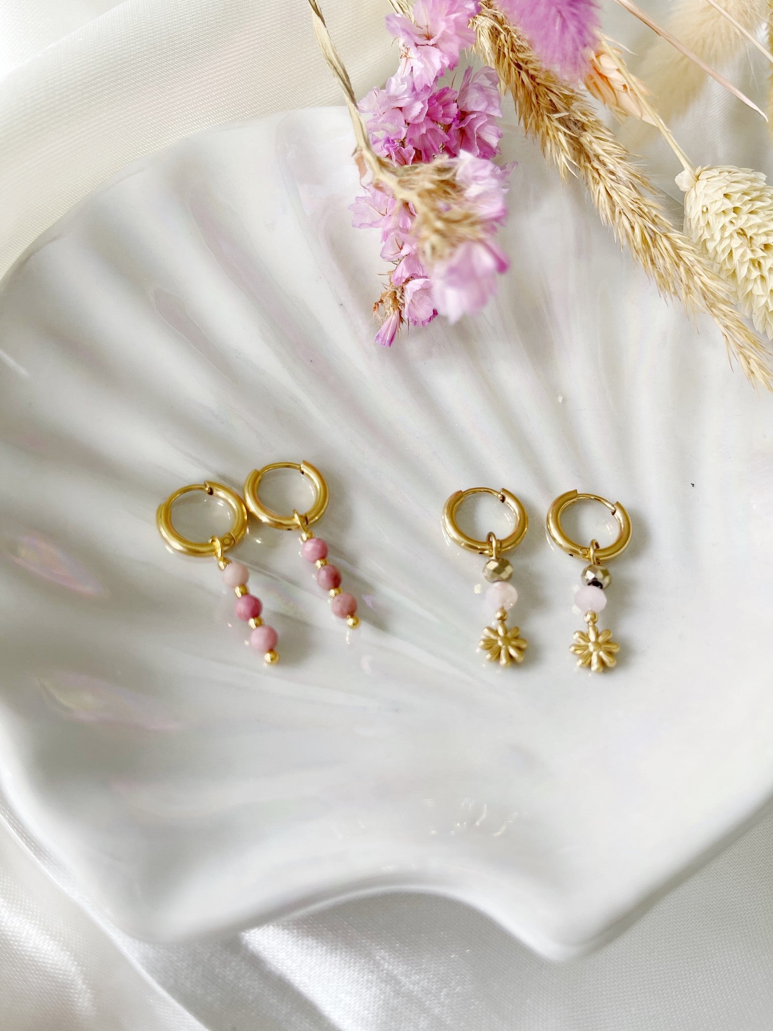 Fleur Sauvage - Boucles d'oreilles - Acier inoxydable