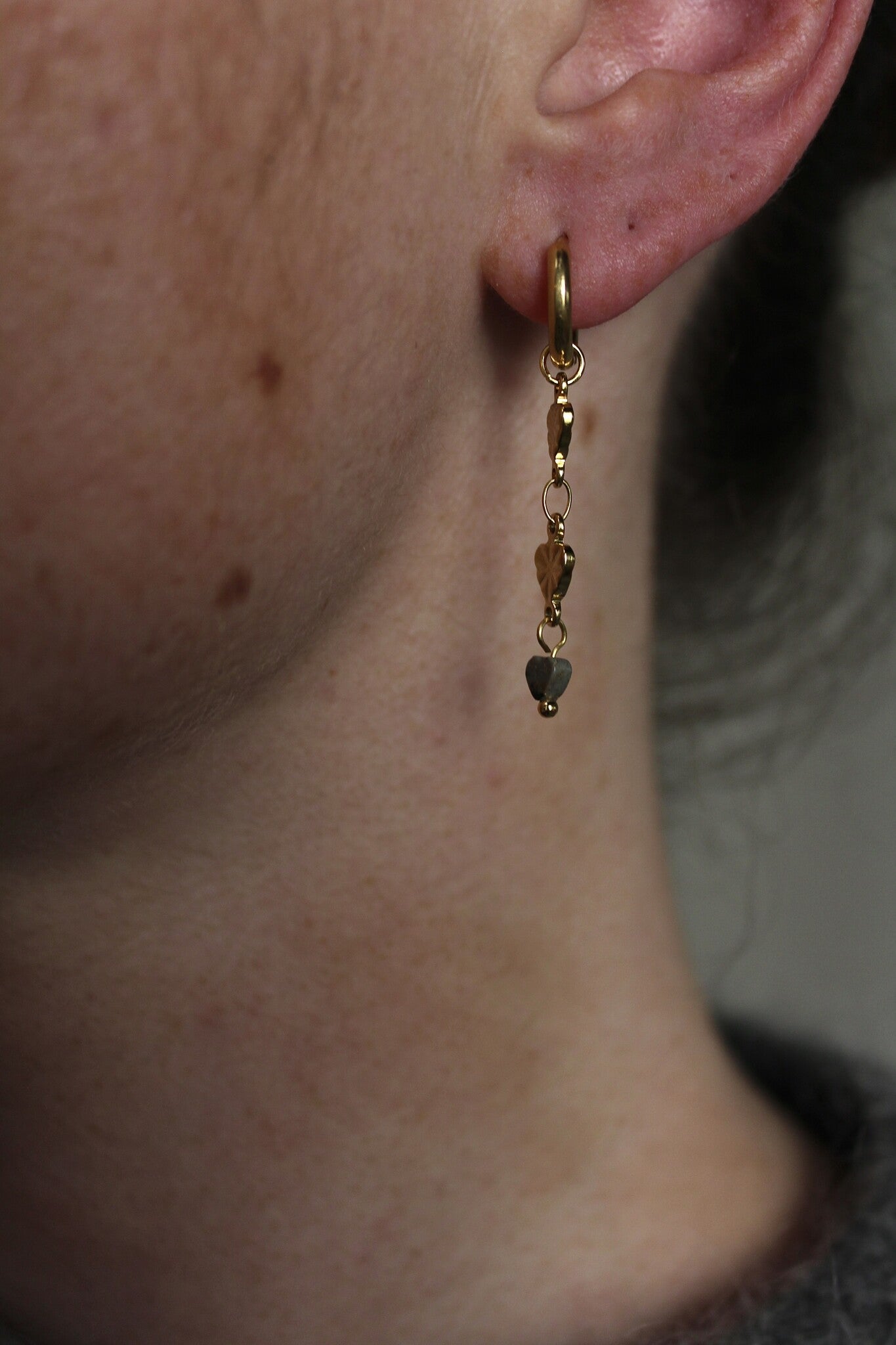 Cœurs - Boucles d'oreilles - Acier inoxydable