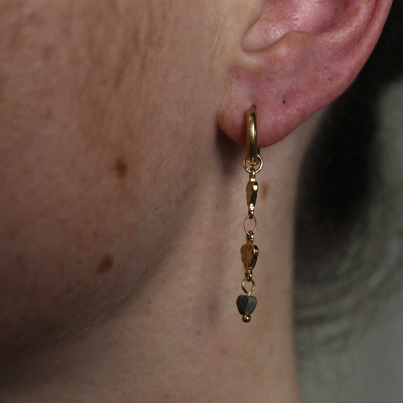 Cœurs - Boucles d'oreilles - Acier inoxydable