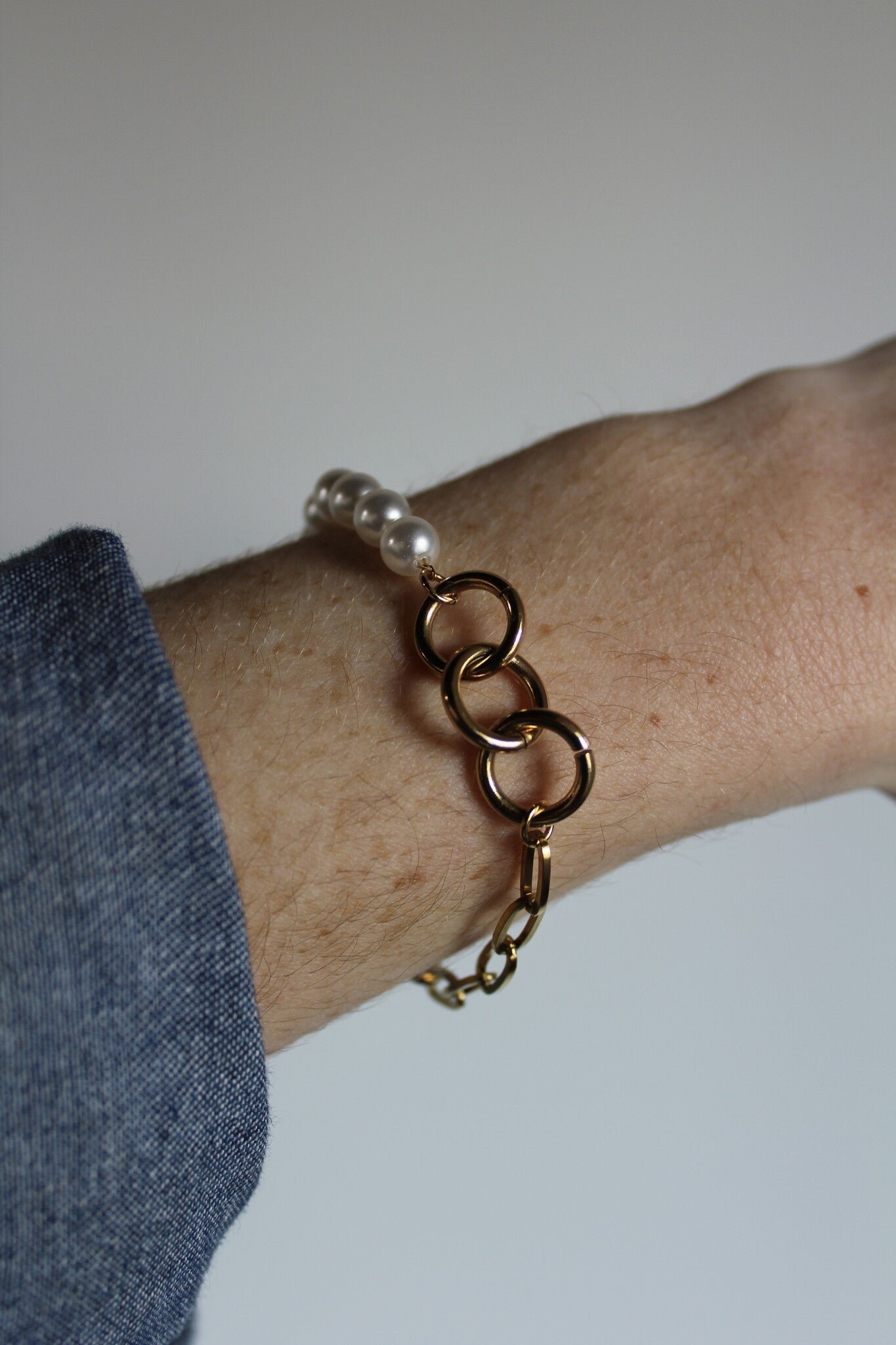 Perles et chaînes - Bracelet - Acier inoxydable