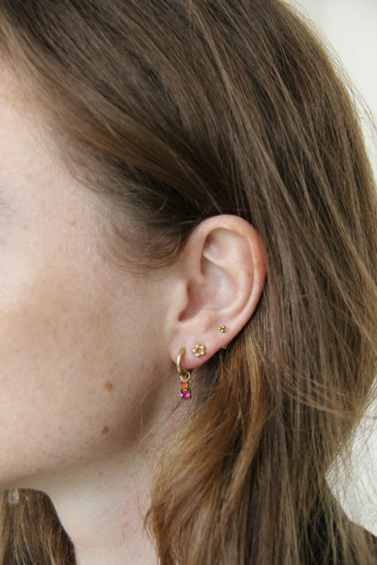 Femke - Boucles d'oreilles - Clous d'oreilles - Acier inoxydable