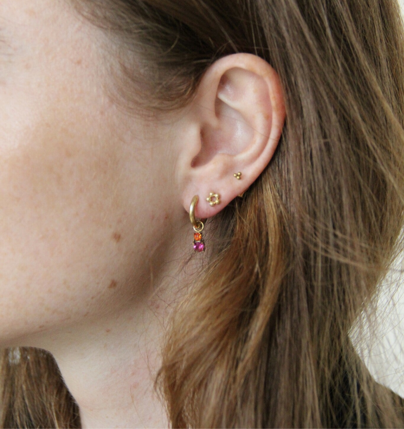 Femke - Boucles d'oreilles - Clous d'oreilles - Acier inoxydable