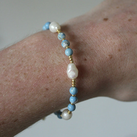 Kira - Bracelet - Acier inoxydable - Pierre naturelle