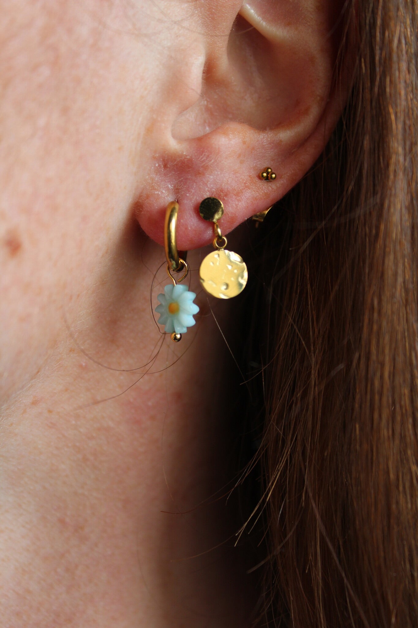 Daisy Flower - Boucles d'oreilles - Acier inoxydable