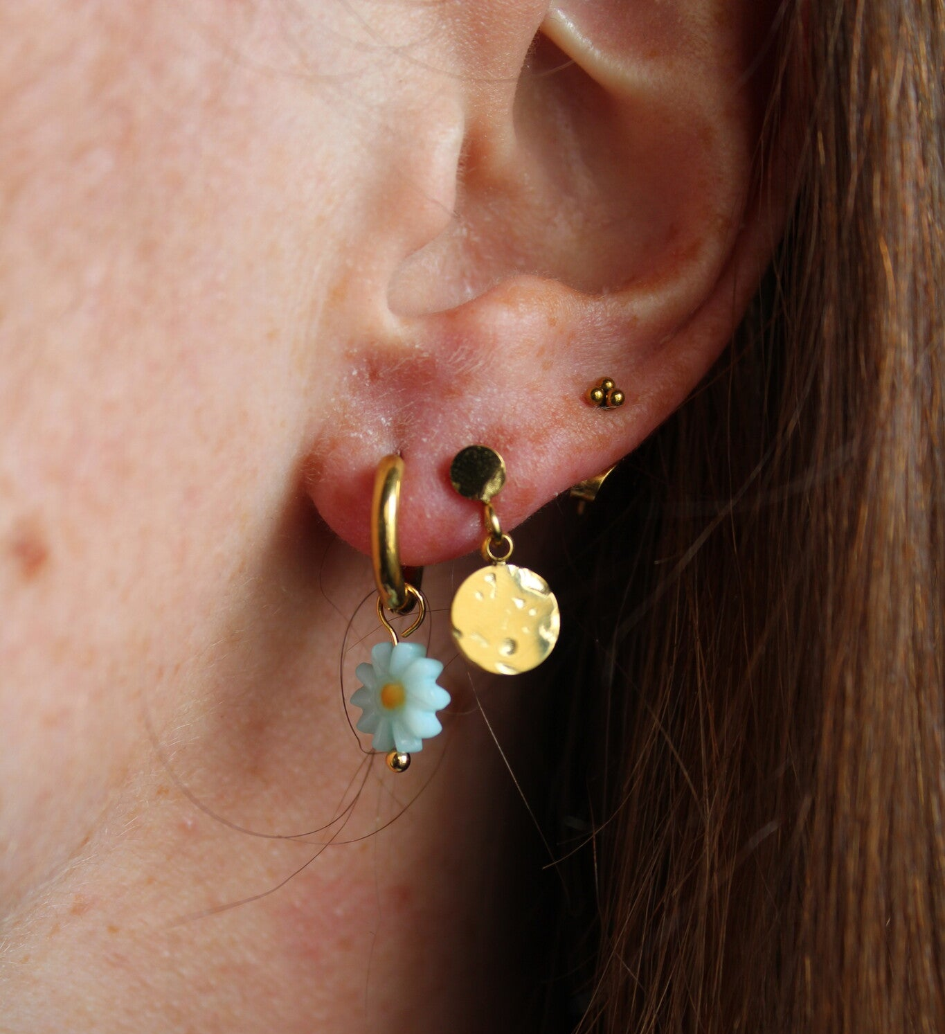 Daisy Flower - Boucles d'oreilles - Acier inoxydable