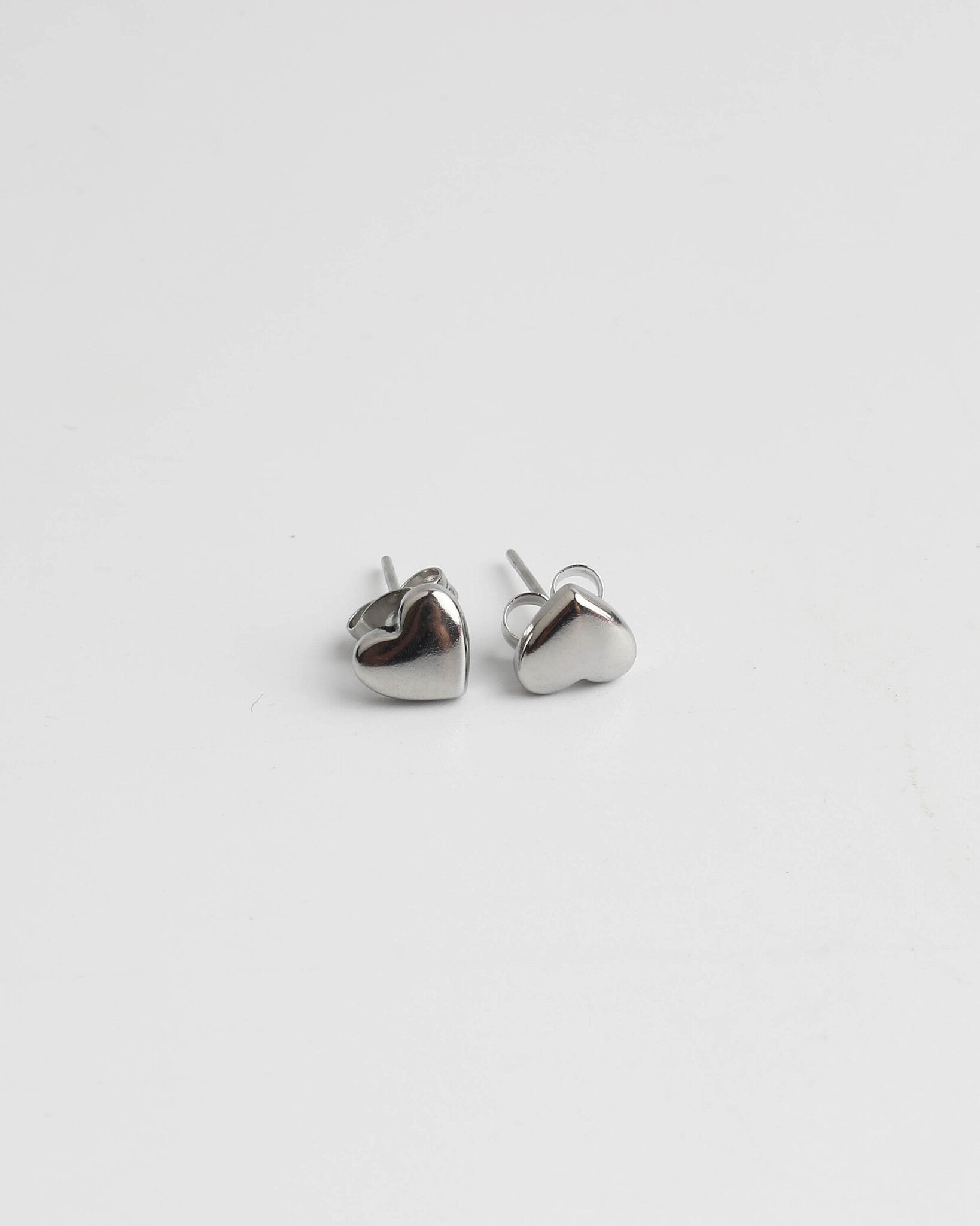 Coeur solide - Clou - Boucles d'oreilles - Acier inoxydable