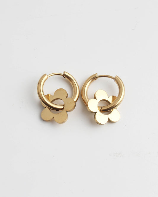 Belle fleur - Boucles d'oreilles - Acier inoxydable