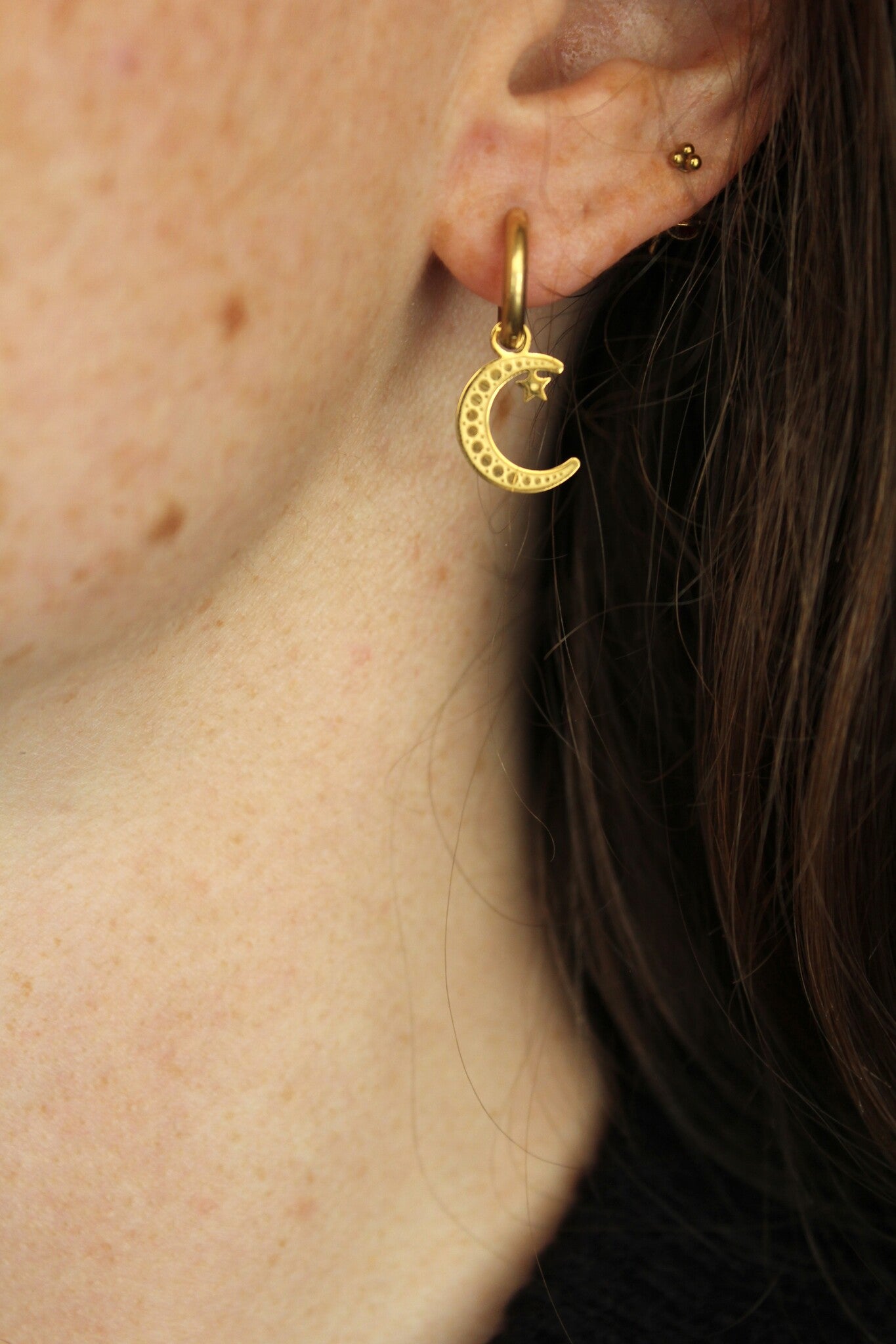 Take Me To The Moon - Boucles d'oreilles - Acier inoxydable