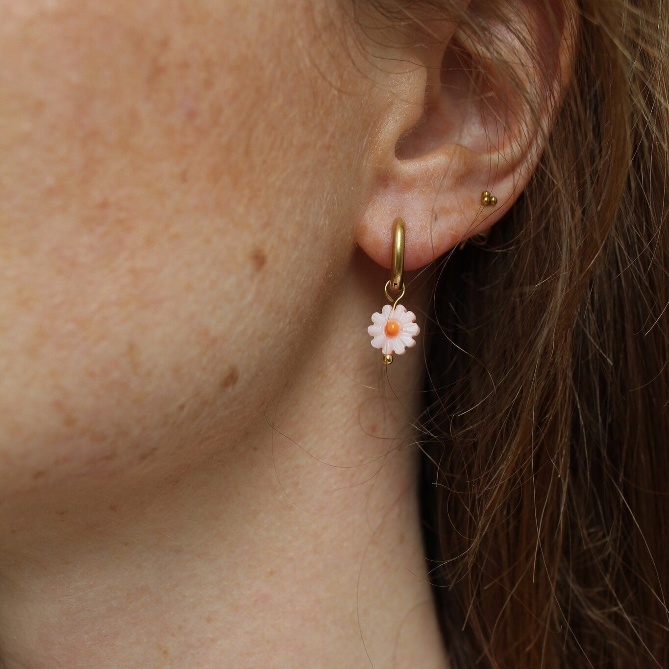 Daisy Flower - Boucles d'oreilles - Acier inoxydable