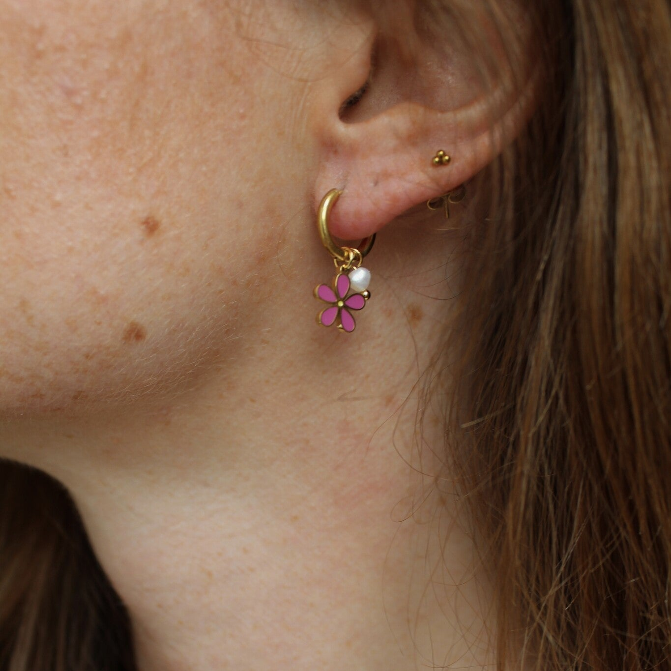 Daisy - Boucles d'oreilles - Acier inoxydable