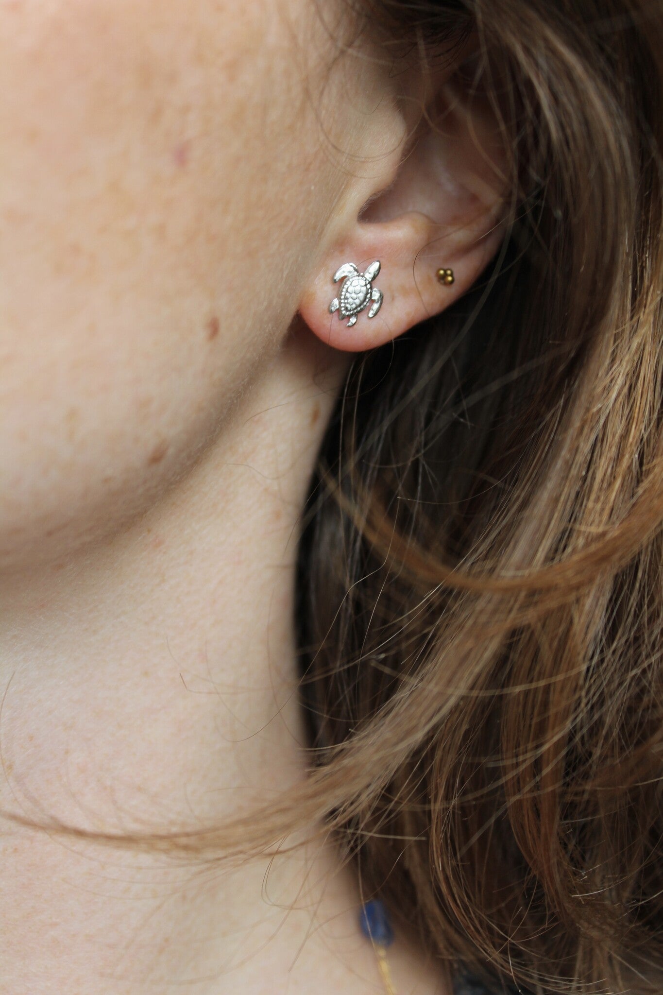 Tortue - Boucles d'oreilles - Acier inoxydable