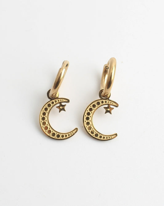 Take Me To The Moon - Boucles d'oreilles - Acier inoxydable