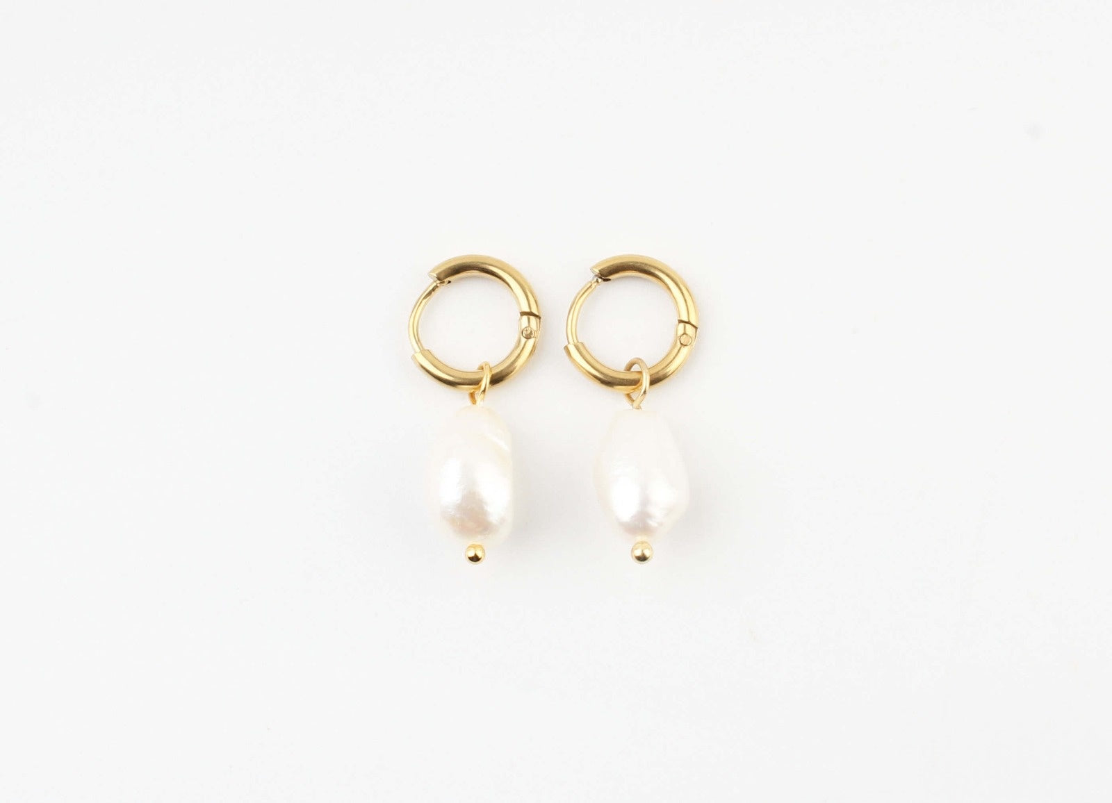 Perle d'eau douce classique - Boucles d'oreilles - Acier inoxydable