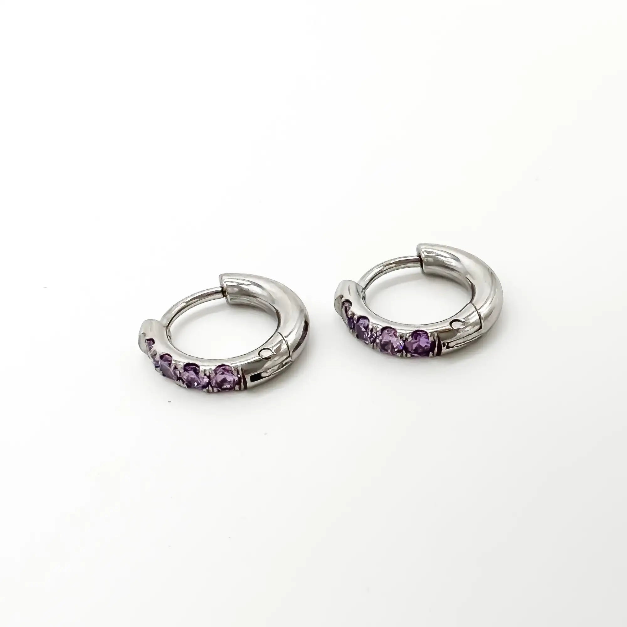 Boucles d'oreilles en strass 1.2 cm - Acier inoxydable