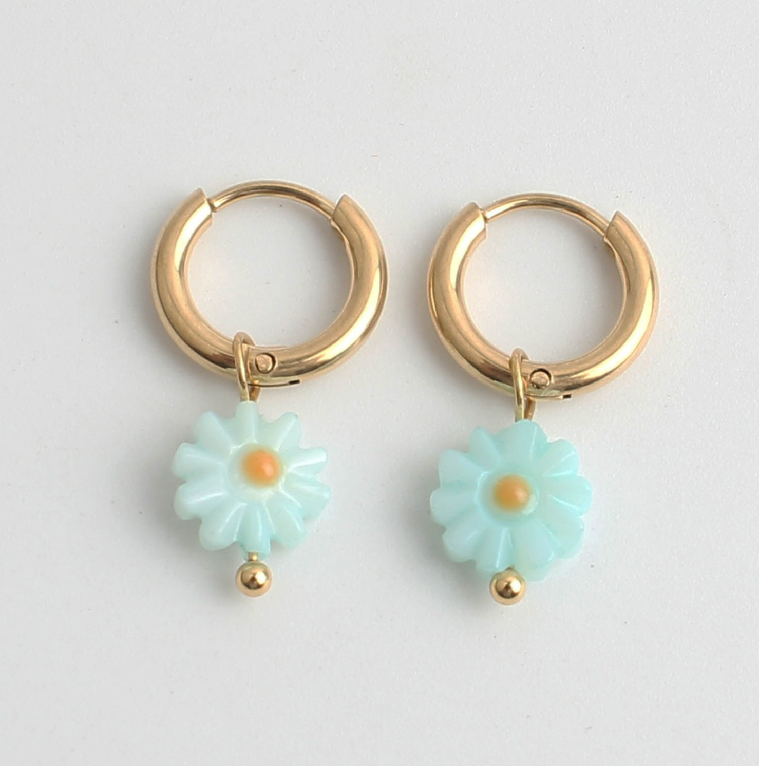 Daisy Flower - Boucles d'oreilles - Acier inoxydable