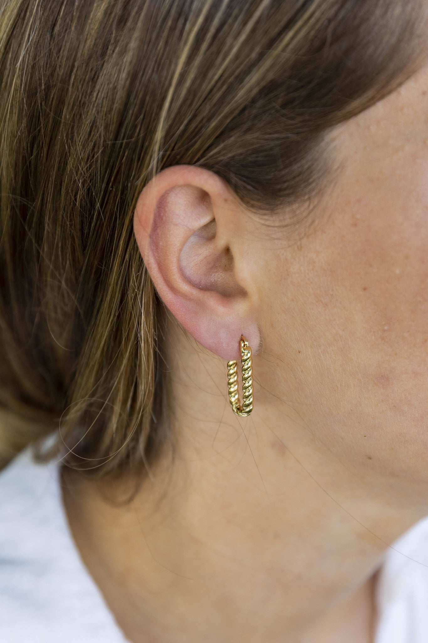 Carré tourné - Boucles d'oreilles - Acier inoxydable